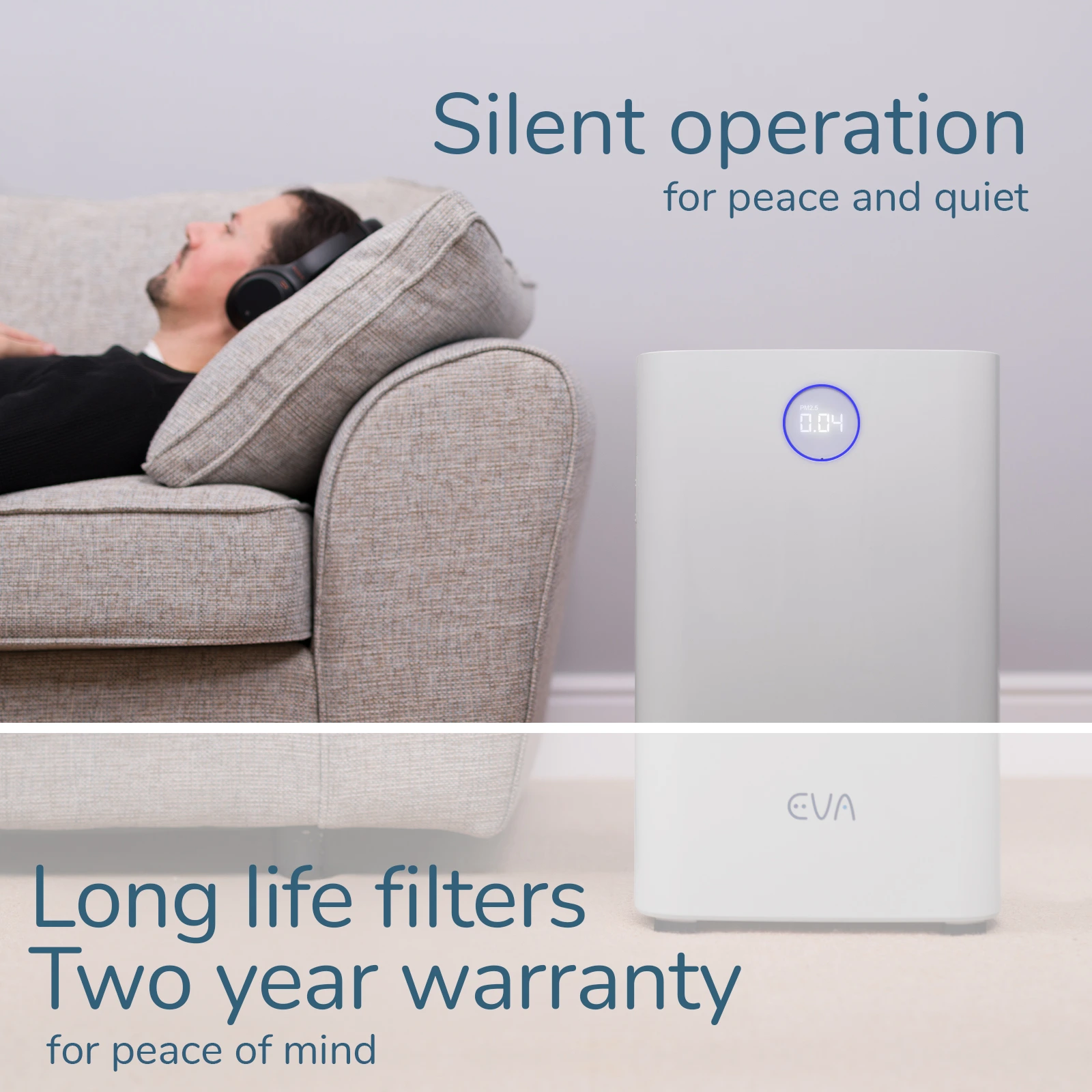 EVA Alto four Air purifier silent operation