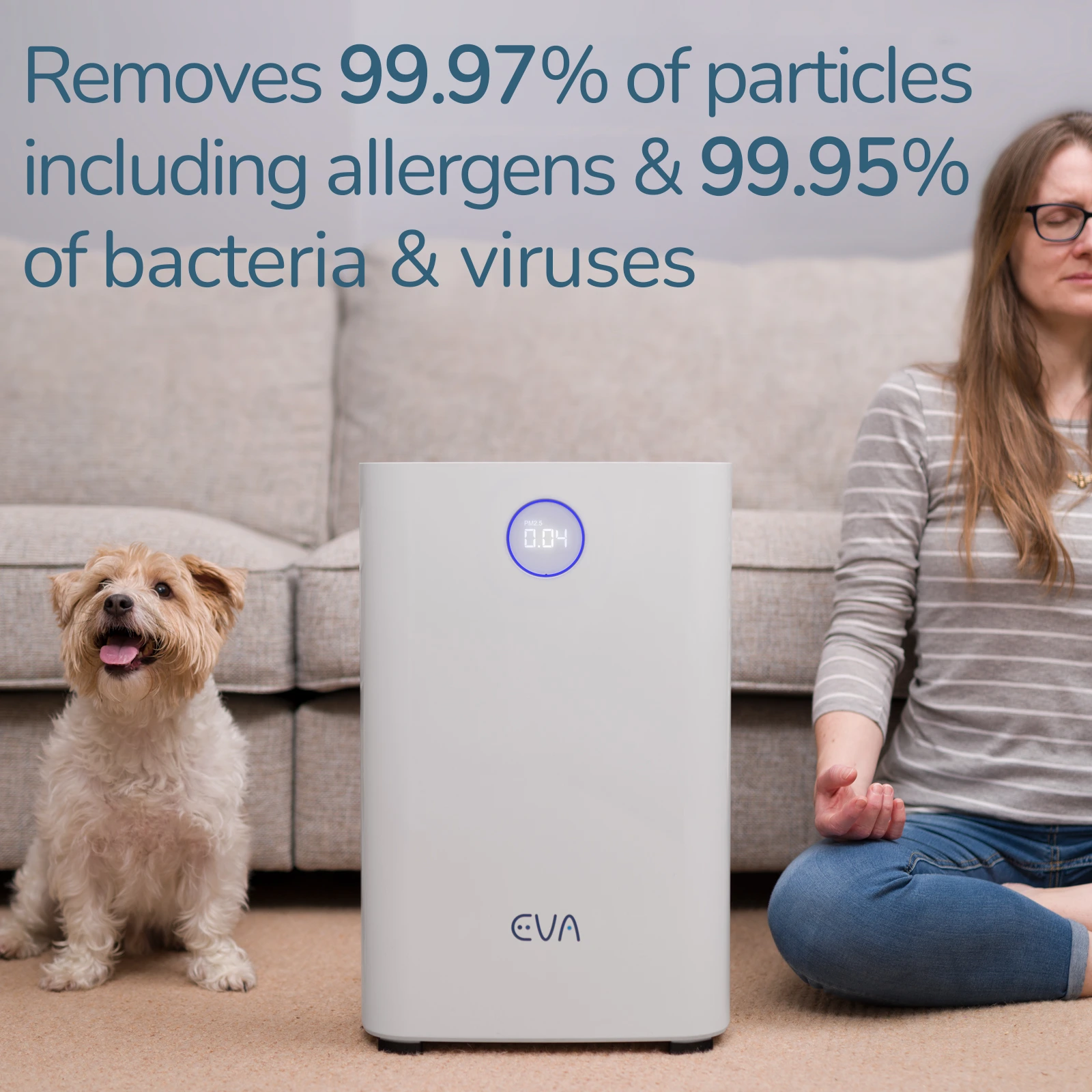 EVA Alto four Air purifier removes risk of allergies