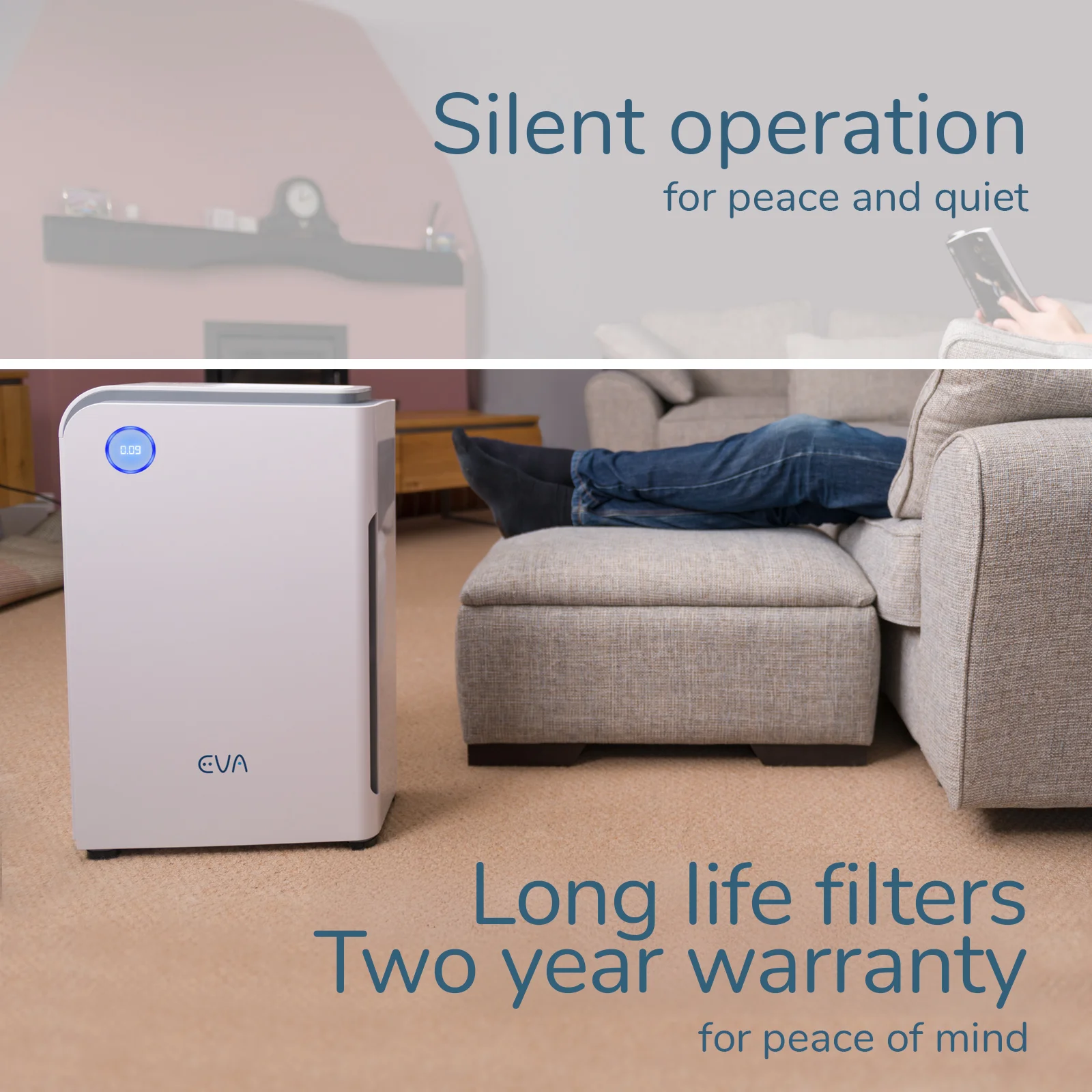 EVA Alto nine Air purifier silent operation