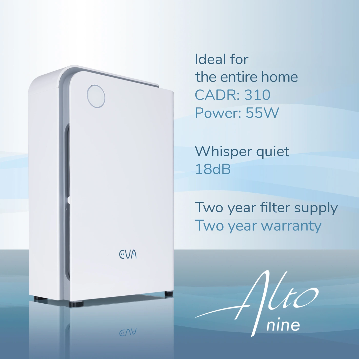 EVA Alto nine air purifier banner