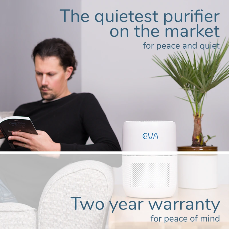 EVA Alto one Air purifier quietest on the market