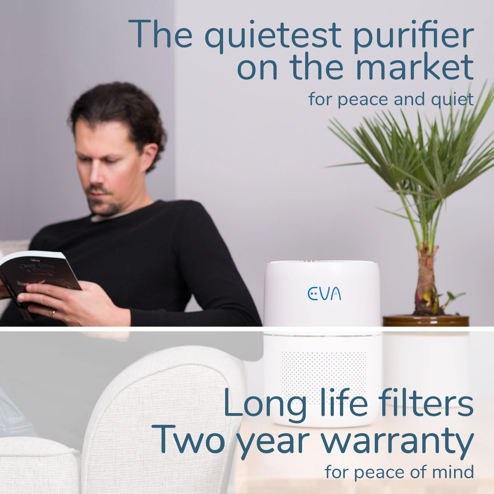 EVA Alto one Air purifier quietest on the market